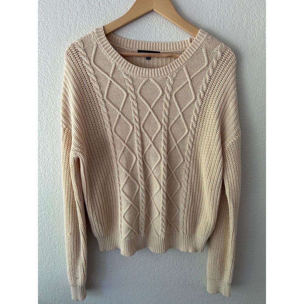 Nantucket Cable Knit Sweater‎ | Cream Fisherman Knit | XXL